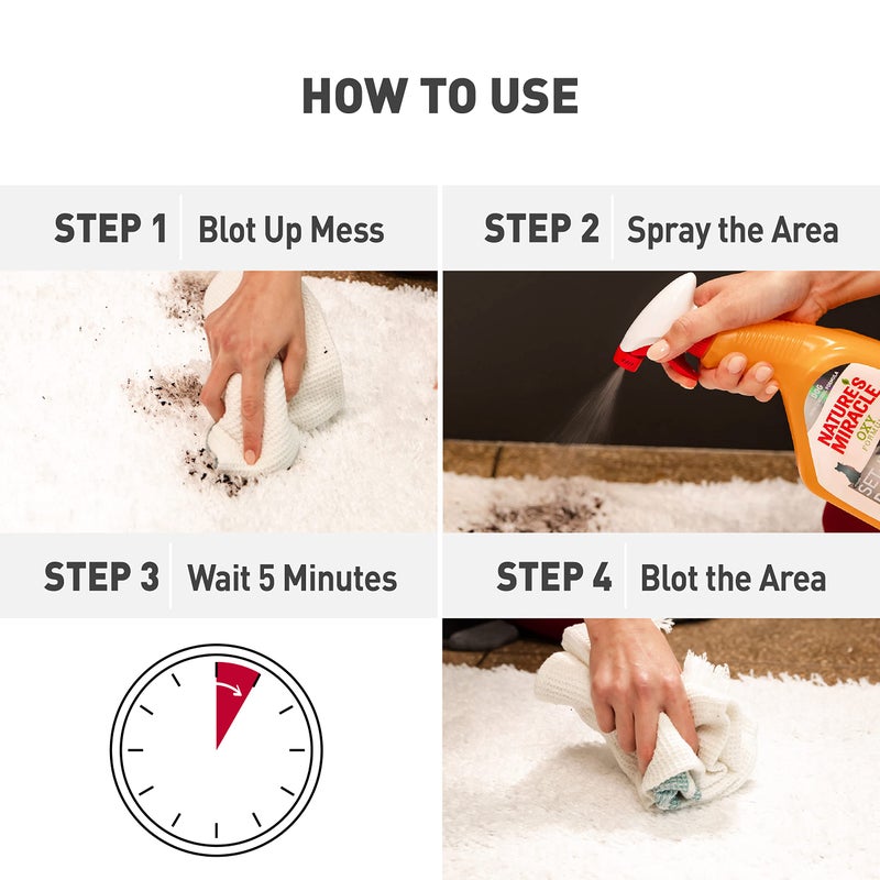 Nature's Miracle Just for Cats Oxy Stain and Odor Remover, 24 fl oz - Image 4